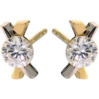 👉 Oorsteker bicolor active Excellent Jewelry Oorstekers met Ronde Zirkonia 8785259696434