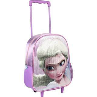 👉 Active meisjes paarse 3D Elsa Frozen koffer voor 31 cm