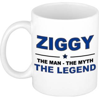 👉 Beker active mannen Ziggy The man, myth legend beterschap cadeau mok/beker 300 ml