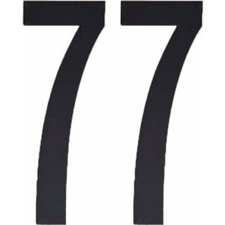 👉 Naamsticker zwart cijfer 77