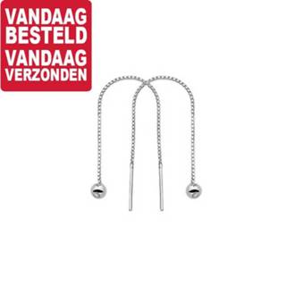 Zilveren Doortrekoorbellen met Bolletjes active 42095512 Zilveren active Doortrekoorbellen met Bolletjes