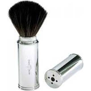 👉 Scheerkwast active Edwin Jagger Synthetic Travel Shaving Brush Nickel 5055299014875