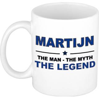 👉 Koffiemok mannen Namen / theebeker Martijn The man, myth legend 300 ml