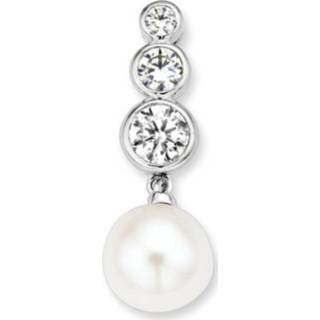 👉 Zirkonia witgoud parel active Excellent Jewelry Rondjes Hanger van met 8785259692269