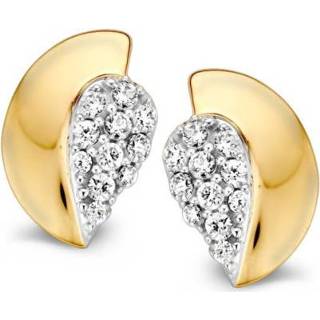 👉 Oorsteker bicolor active Excellent Jewelry Oorstekers met Zirkonia Vlak 8785259696557