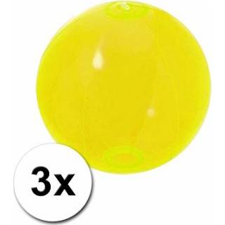 👉 Opblaasbare bal active geel 3 ballen voor op het strand neon