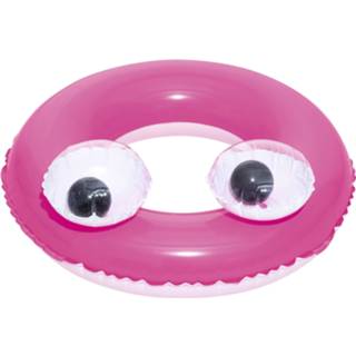 👉 Zwembandje active kinderen roze zwemband met oogjes 61 cm voor kids