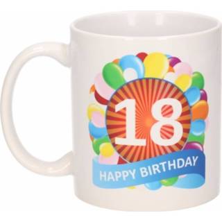 👉 Koffiemok active ballon thema 18 jaar 300 ml