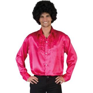 Blous active mannen roze disco blouse voor heren