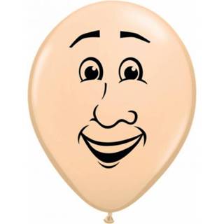 Ballon active mannen Mini ballonnetje met gezicht 13 cm