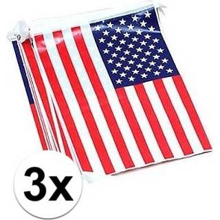 👉 Vlaggenlijn active 3x met Amerikaanse vlag