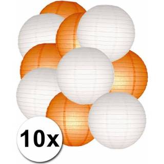 👉 Lampion active oranje witte en feest lampionnen 10x