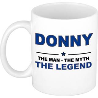 👉 Beker keramiek active mannen Donny The man, myth legend verjaardagscadeau mok / 300 ml