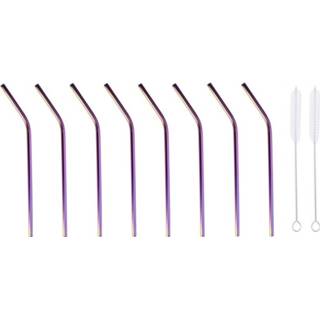 👉 RVS active paars Rietjes van 8 stuks
