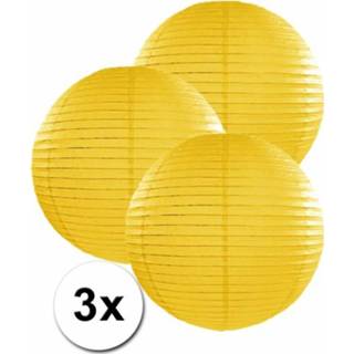 👉 Lampion active geel 3 bolvormige lampionnen 35 cm