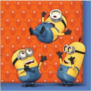 👉 Papieren servet active servetten van Minions 20 stuks