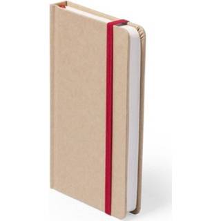 👉 Schrift rood papier multikleur Luxe Schriftje/notitieboekje Met Elastiek A6 Formaat - Notitieboekjes Opschrijfboekjes 8719538367401