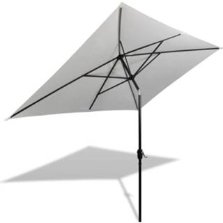 👉 Parasol wit Vidaxl Vierhoekig Zandwit 200 X 300 Cm 8718475849674