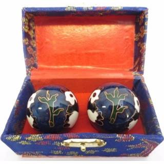 👉 Meridiaankogel blauwe Chinese Meridiaankogels Yin Yang In Kistje 8719538177369