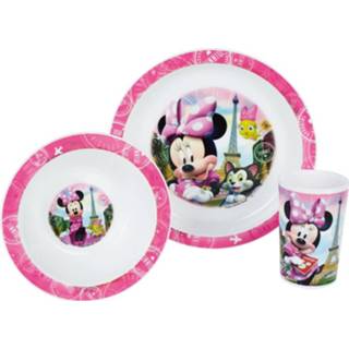 👉 Kunststof kinderen Kinder Ontbijt Set Minnie Mouse 8719538651463