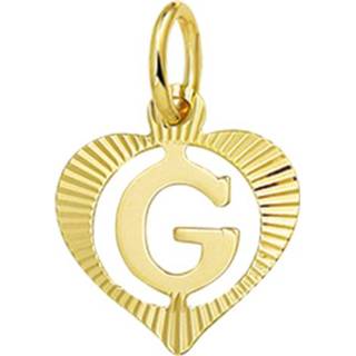 👉 Hanger geelgoud active Hartvormige Alfabet Letter G van