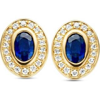 👉 Oorsteker saffier active Excellent Jewelry Geelgouden Oorstekers met Briljanten en