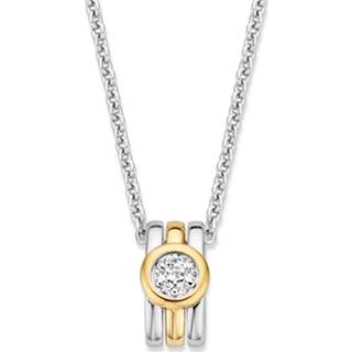👉 Halsketting zilveren active Excellent Jewelry Collier met Geelgouden Zirkonia Hanger 8785259691545