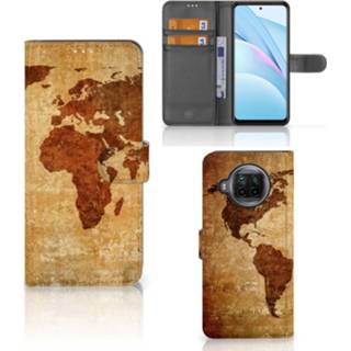 👉 Flipcover Xiaomi Mi 10T Lite Flip Cover Wereldkaart 8720215232202