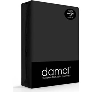 👉 Hoeslaken zwart satijn Damai Black-160 X 200 Cm 8712366455241