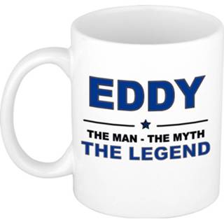 Beker mannen Eddy The man, myth legend cadeau koffie mok / thee 300 ml