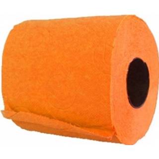 👉 Toiletpapier oranje 1x Rol 140 Vellen - Thema Feestartikelen Decoratie Wc-papier/pleepapier 8718758159902