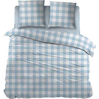 👉 Dekbedovertrek flanel blauw Snoozing Lies - 1-persoons (140x200/220 Cm + 1 Sloop) 8719151077725