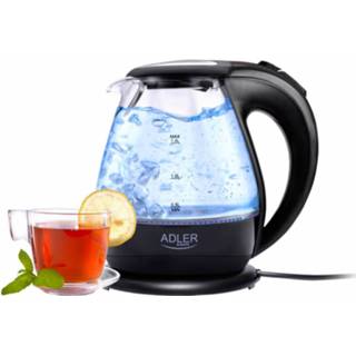 👉 Waterkoker zwart Glazen 1,5 Liter Met Led 5908256832732