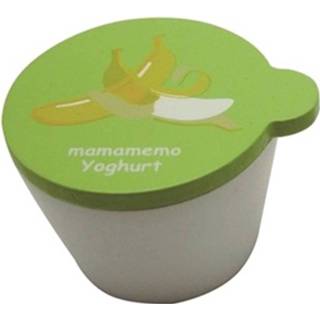 👉 Wit groen hout Mamamemo Bakje Bananenyoghurt 4 Cm Wit/groen 5706798850968
