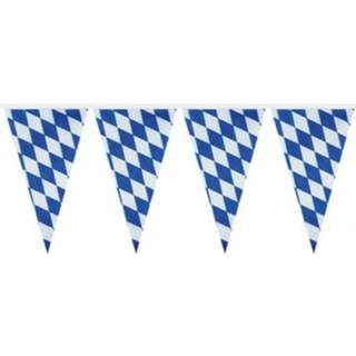 👉 Vlaggenlijn blauw wit kunststof multikleur Oktoberfest 3x Beieren Blauw/wit 4 M 8718758801689