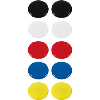 👉 Koelkast kunststof multikleur 10x Ronde Koelkast/whiteboard Magneten 30 Mm Gekleurd - Hobby En Kantoorartikelen 4027521518780