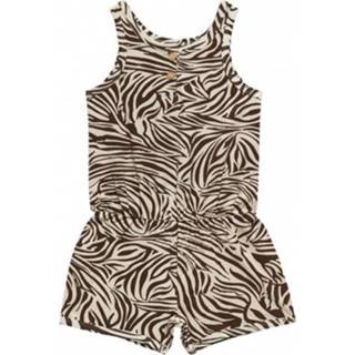 Jumpsuit bruin katoen meisjes root antraciet Little Indians kort Zebra mt 62 8720246378009