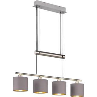 👉 Hanglamp bruin aluminium Led - Trion Gorino E14 Fitting 4-lichts Rechthoek Mat 6013902674624