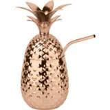👉 Koperkleurig Paderno Cocktailbeker Met Rietje Bar Ananas Koper 50 Cl 8014808173325