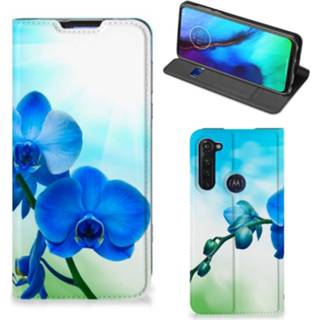 👉 Orchidee blauw Motorola Moto G Pro Smart Cover - Cadeau voor je Moeder 8720215267099