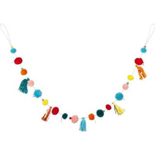 👉 Multicolor wol multikleur Boland Decoratieslingers 125 Cm 8712026544568