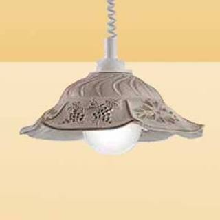 Hanglamp beige VITELA met rustieke uitstraling