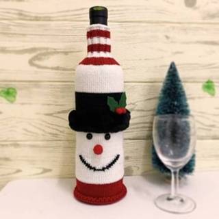 👉 Fles houder Christmas Wine Bottle Cover Santa Snowman Pattern Holders