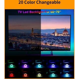 Afstandsbediening LED Computer Case Strip Light Flexible RGB Lamp Tape Diode 5V Desk Screen TV Background Lighting USB Powered Remote Control 1M