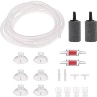👉 Zuignap Aquarium Air Pump Accessories Set with Airline Tubing Stones Check Valves Suction Cups Connectors