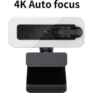 👉 Webcam 4K Auto Focus USB Driver-free Web Camera with Noise Reduction Microphone Privacy Cover for Video Chat Online Conference