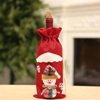 👉 Fles houder Christmas Wine Bottle Cover Santa Claus Pattern Champagne Holders