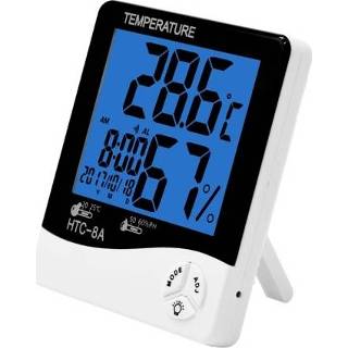 👉 Hygro meter large Digital Hygrometer Thermometer Indoor Temperature Monitor Humidity Gauge LCD Weather Station Alarm Clock with Calendar Hourly Reminder and Max Min Memory HTC-1