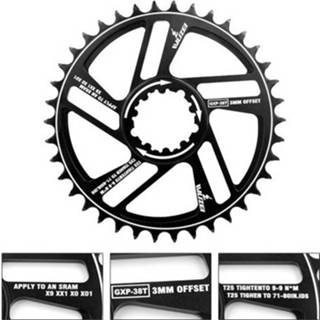 👉 Bike 30/32/34/36/38/40/42T Mountain Chainwheel Bicycle Crank Circle Crankset Single Plate GXP