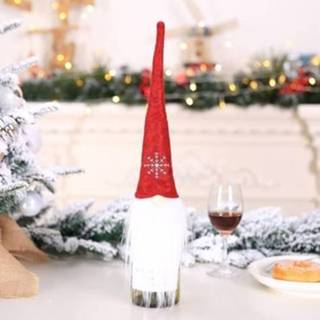 👉 Fles houder Christmas Wine Bottle Cover Santa Pattern Holders